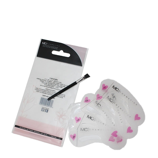 HB101911 Brocha y plantillas para cejas
